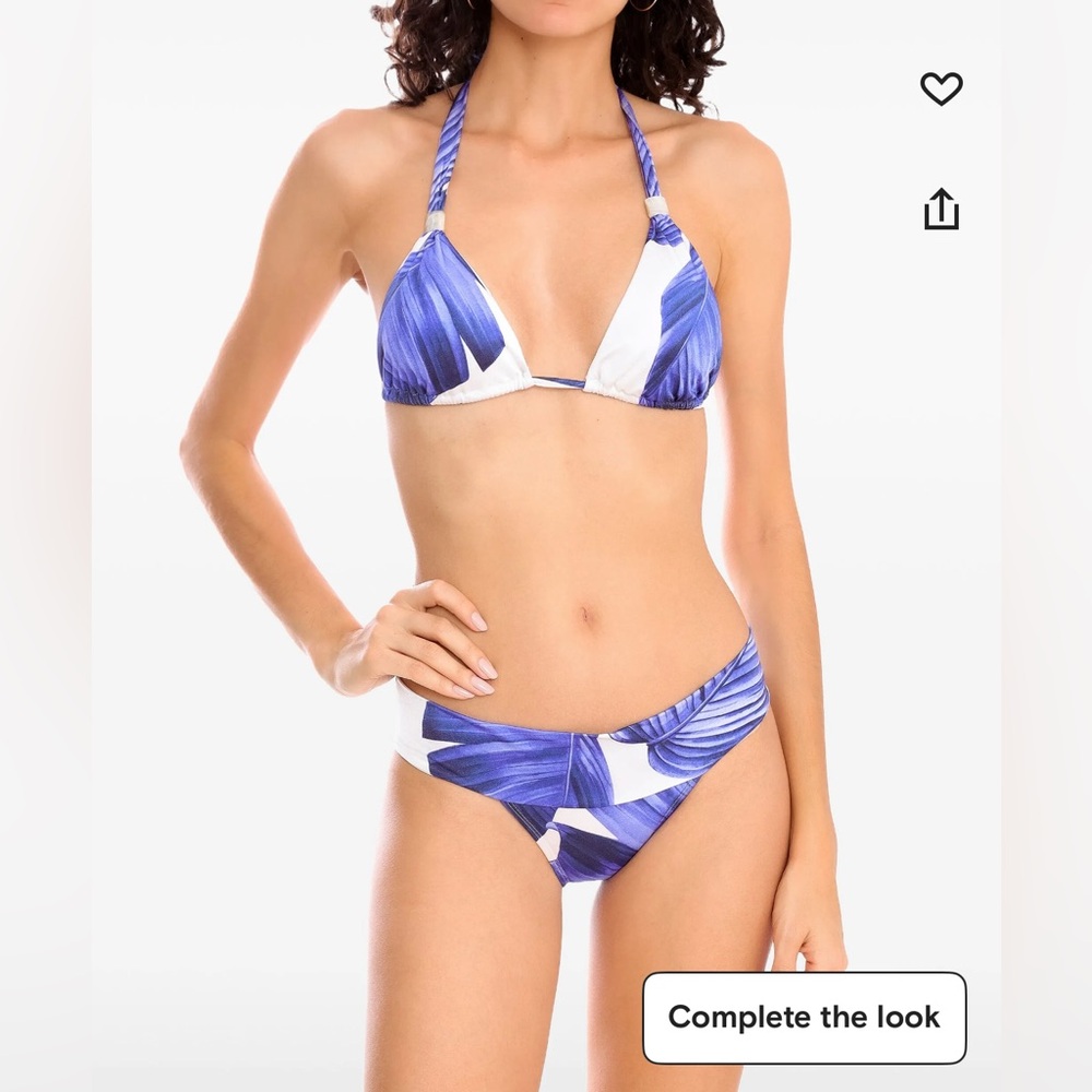 Brigitte Blue Women's Leaf Print Bikini Set